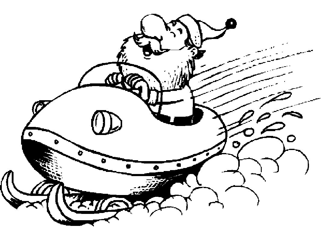 Christmas sled coloring pages