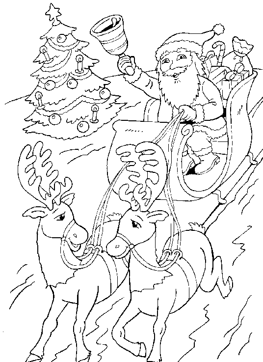 Christmas sled coloring pages