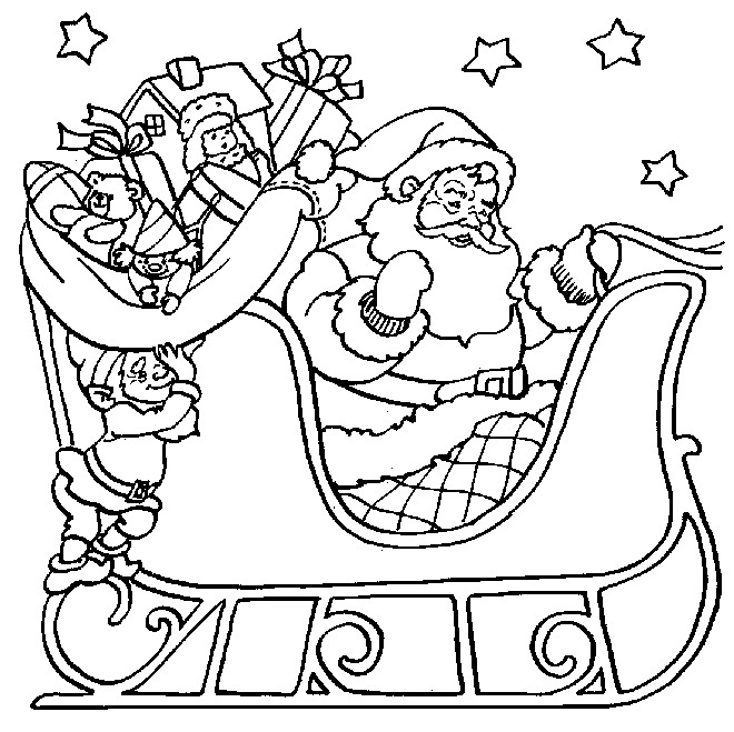 Christmas sled coloring pages