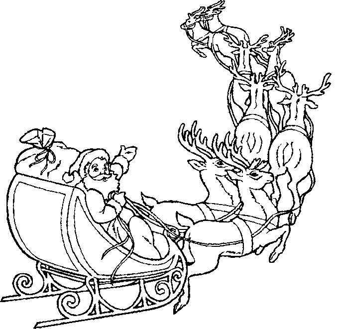 Christmas sled coloring pages