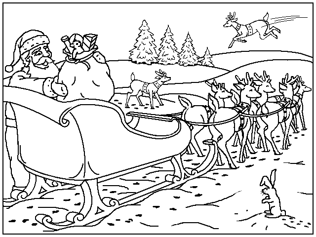 Christmas sled coloring pages