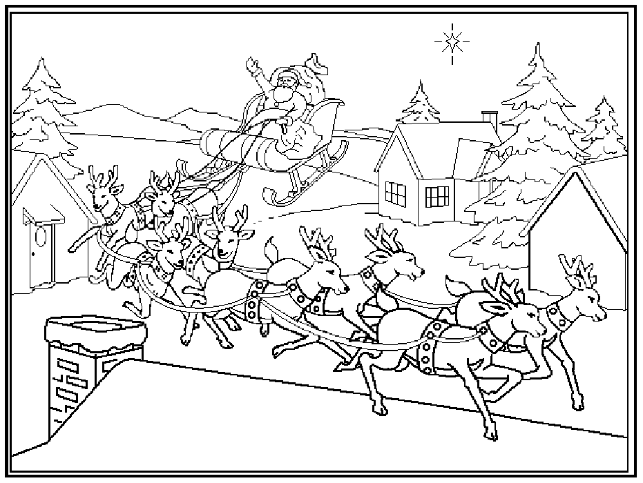 Christmas sled coloring pages