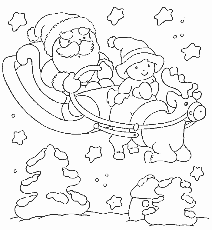 Christmas sled coloring pages