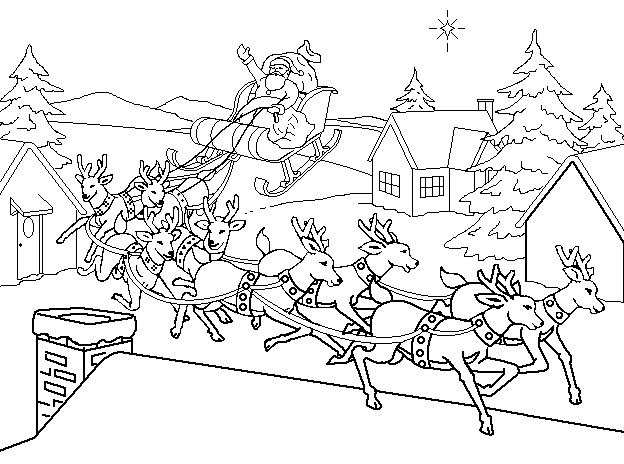 Christmas sled coloring pages