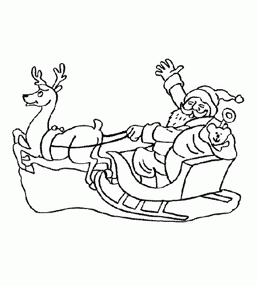 Christmas sled coloring pages