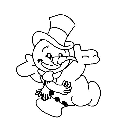 Christmas snowman coloring pages