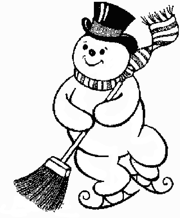 Christmas snowman coloring pages