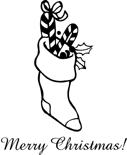 Christmas socks coloring pages