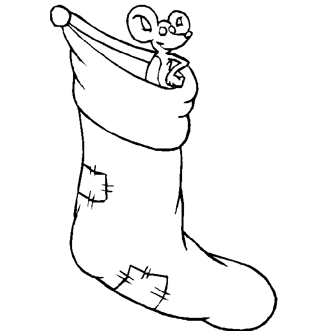Christmas socks coloring pages