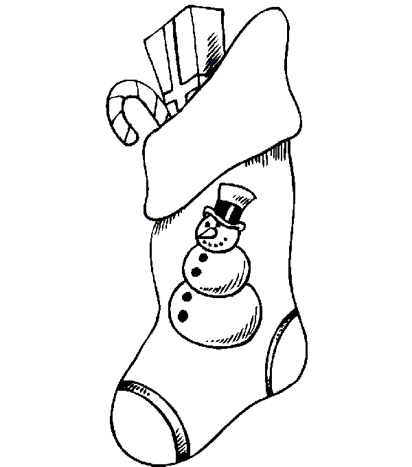 Christmas socks coloring pages