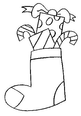 Christmas socks coloring pages