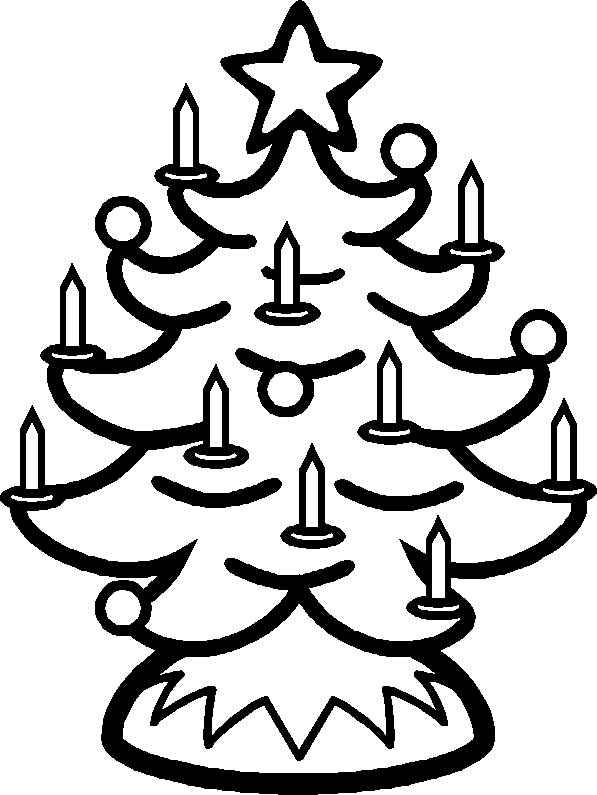 Christmas tree coloring pages