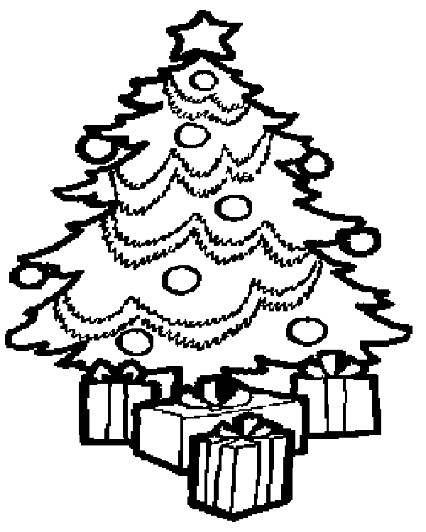 Christmas tree coloring pages