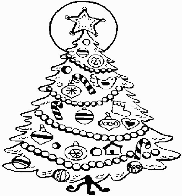 Christmas tree coloring pages