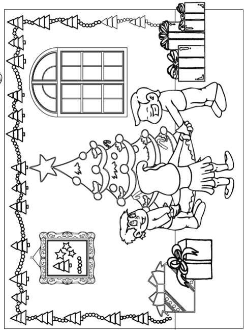 Christmas tree coloring pages