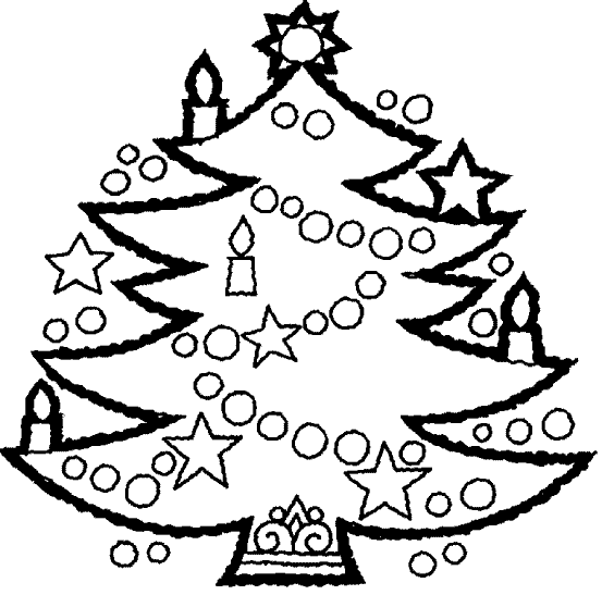 Christmas tree coloring pages