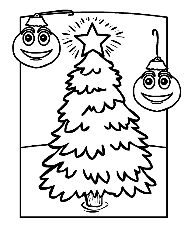 Christmas tree coloring pages