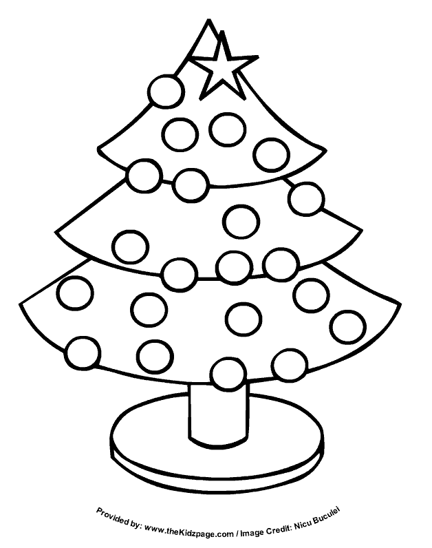 Christmas tree coloring pages