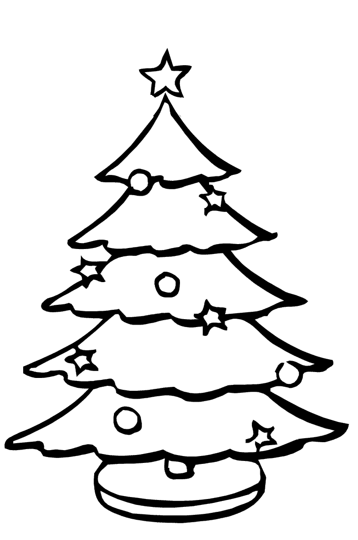 Christmas tree coloring pages