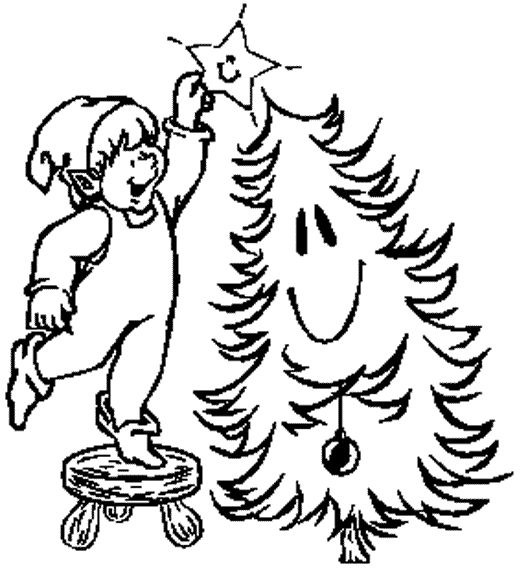 Christmas tree coloring pages