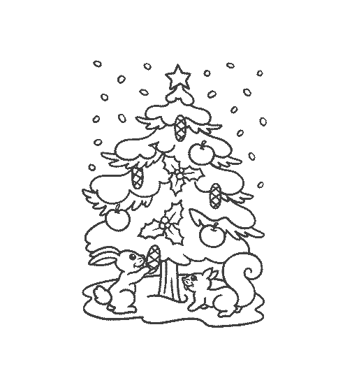 Christmas tree coloring pages