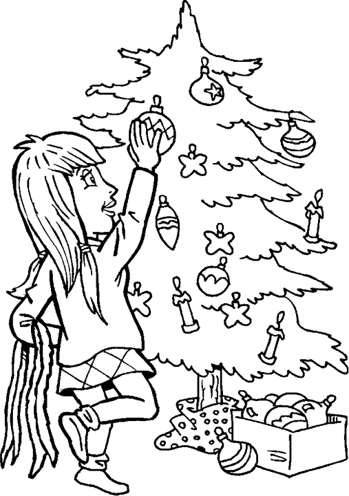 Christmas tree coloring pages