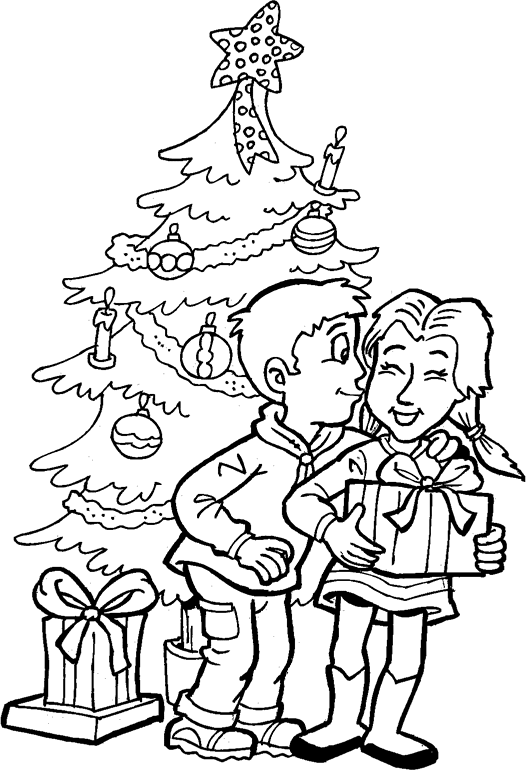 Christmas tree coloring pages