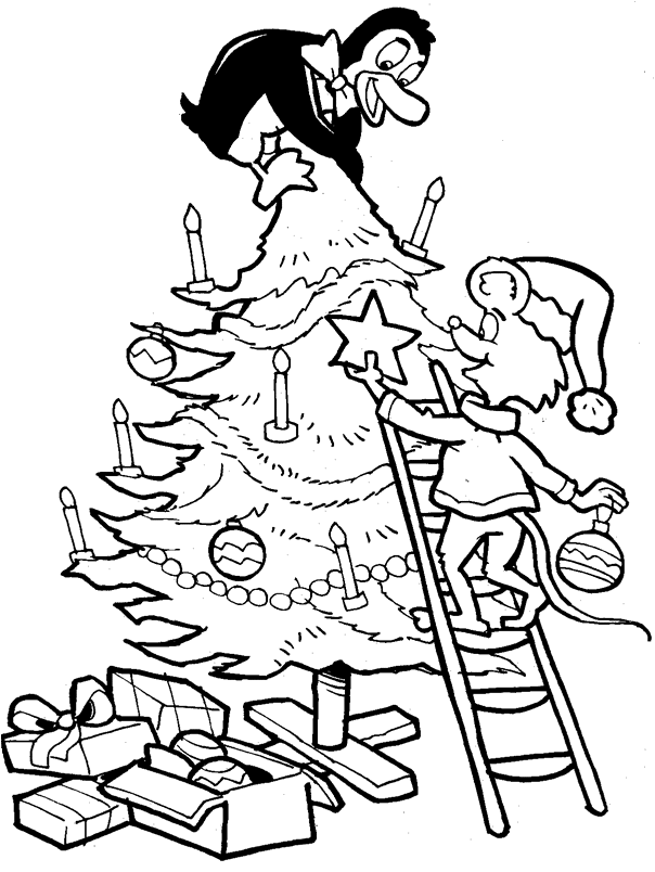 Christmas tree coloring pages