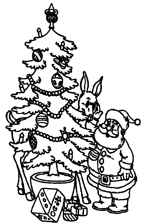 Christmas tree coloring pages