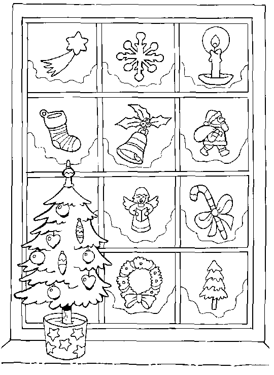 Christmas tree coloring pages