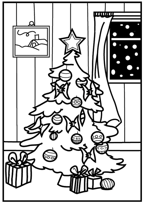 Christmas tree coloring pages