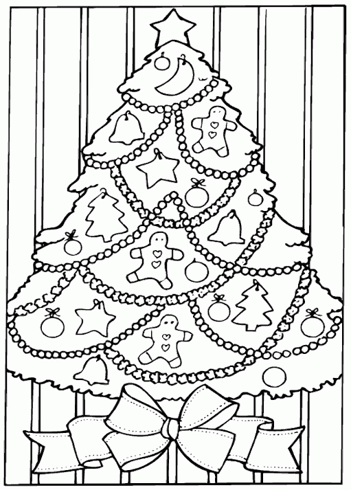 Christmas tree coloring pages