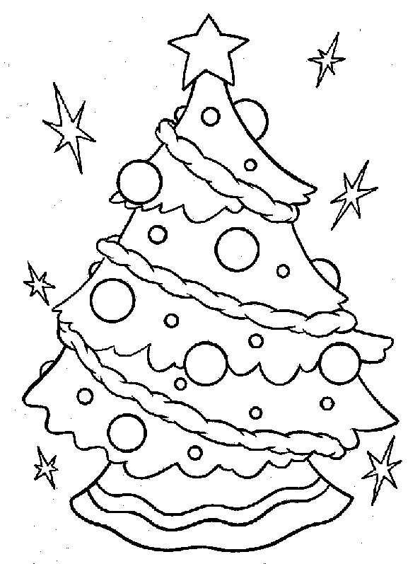 Christmas tree coloring pages