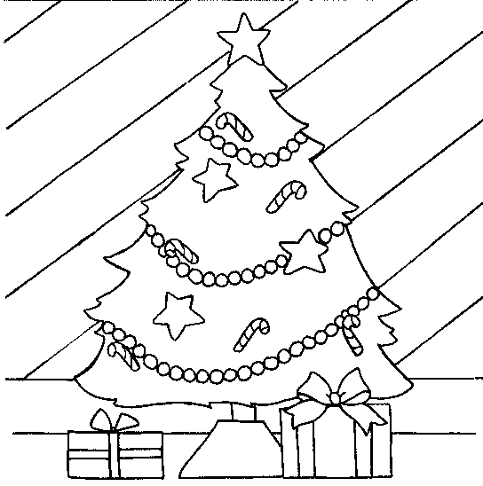 Christmas tree coloring pages