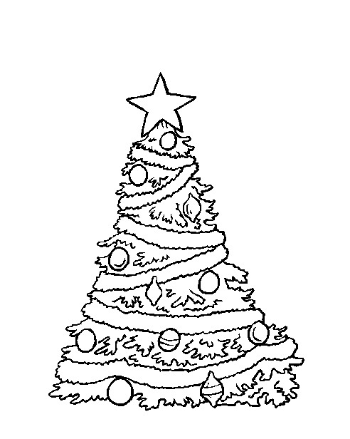 Christmas tree coloring pages