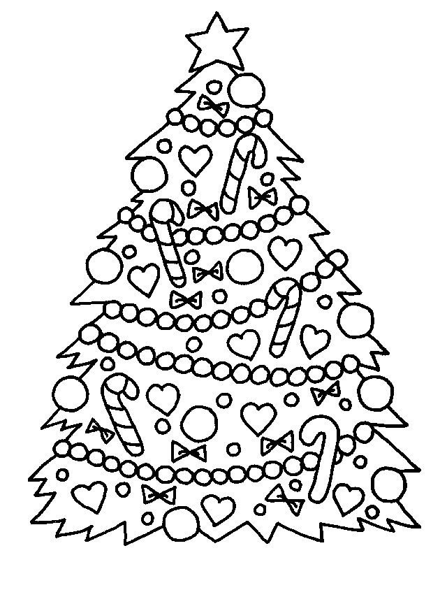 Christmas tree coloring pages