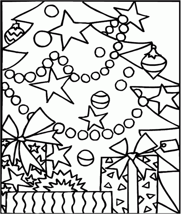 Christmas tree coloring pages