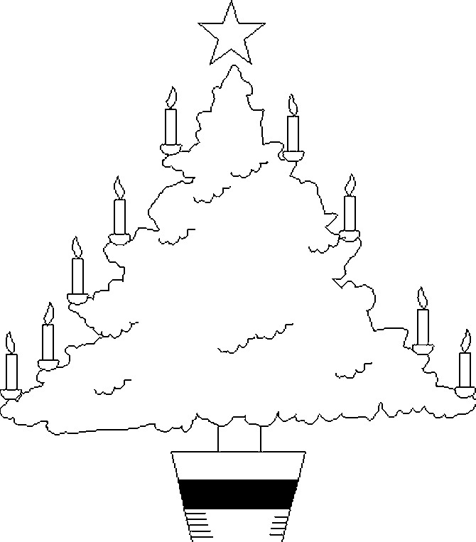 Christmas tree coloring pages