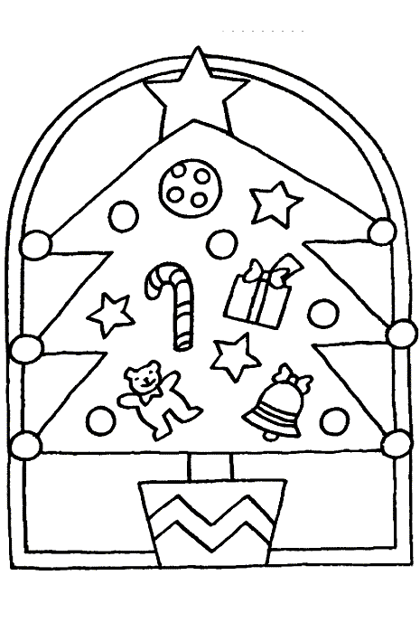 Christmas tree coloring pages