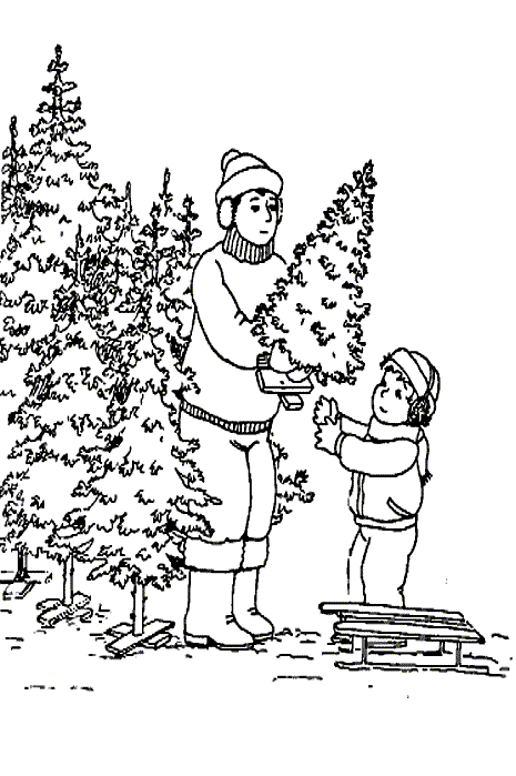 Christmas tree coloring pages