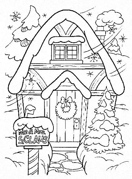 Christmas winter coloring pages