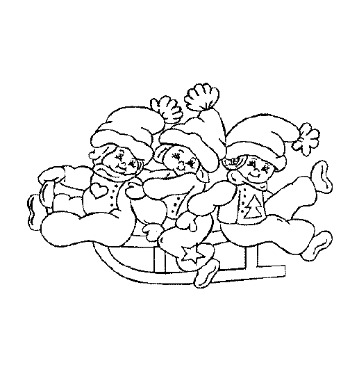 Christmas winter coloring pages