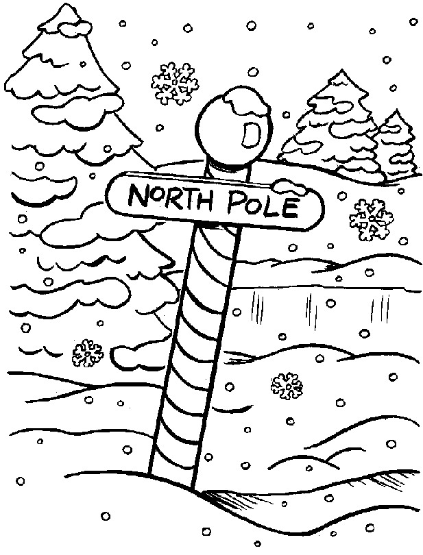 Christmas winter coloring pages