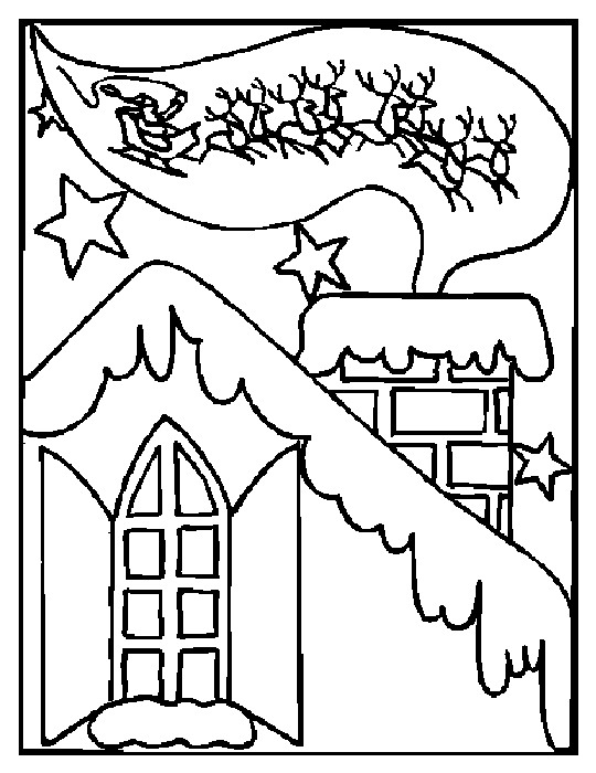 Christmas winter coloring pages