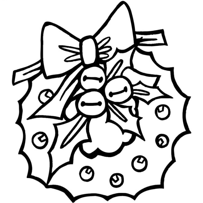 Christmas wreath coloring pages