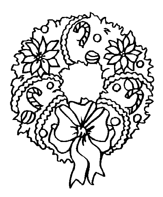 Christmas wreath coloring pages