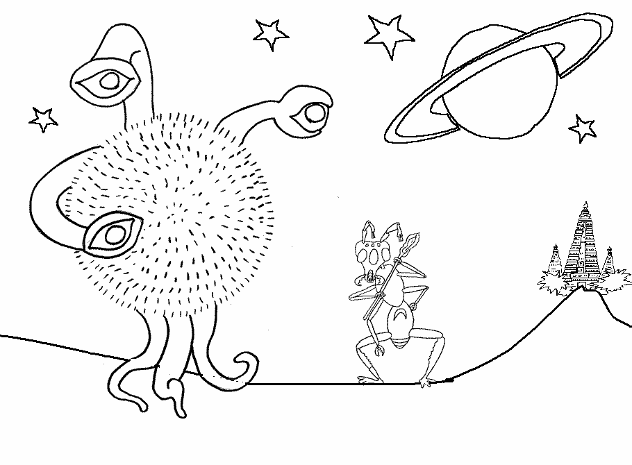 Alien coloring pages