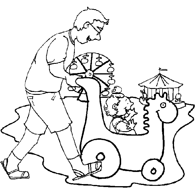 Amusement park coloring pages