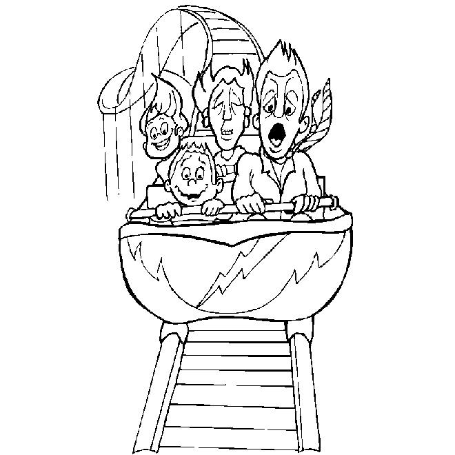 Amusement park coloring pages