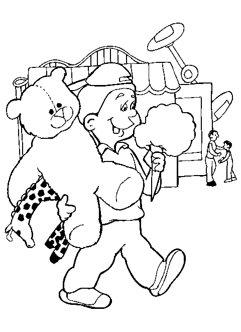 Amusement park coloring pages